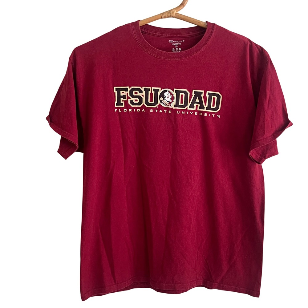 FSU Dad T-Shirt‎ Mens XL Florida State University Seminoles Maroon Tee